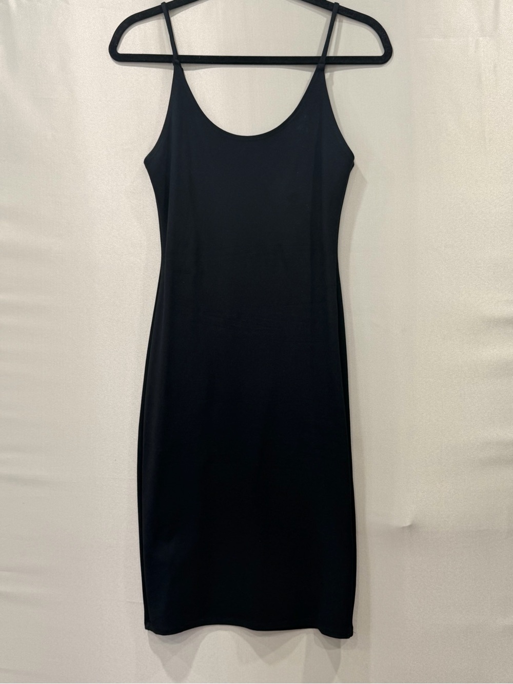 Classic Black Slip Dress with Spaghetti Straps size S